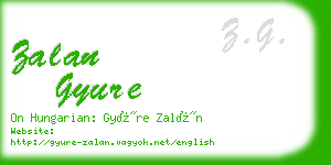 zalan gyure business card